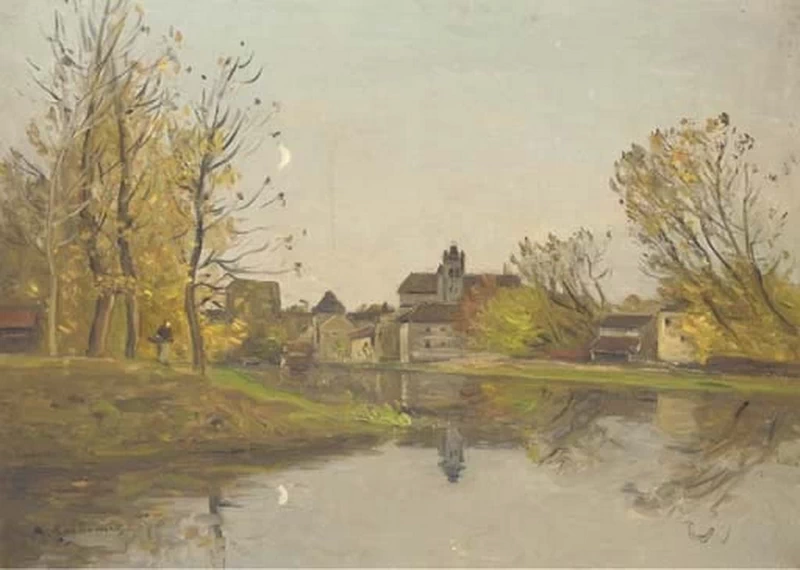 Villaggio vicino al fiume
